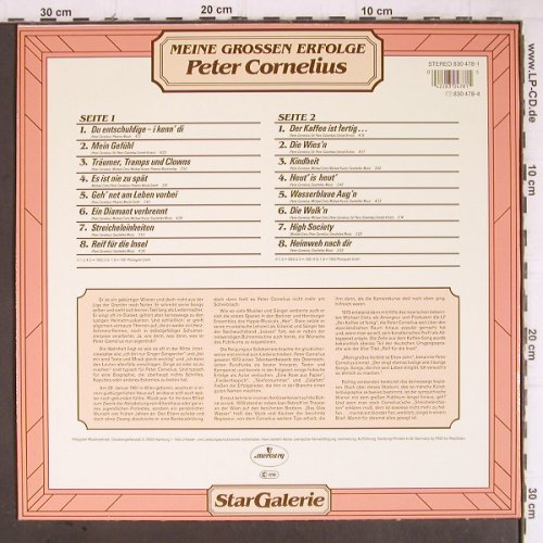 Cornelius,Peter: Star Galerie-Meine Gr.Erfolge, Mercury(830 478-1), D, Ri, 1986 - LP - Y8959 - 5,00 Euro