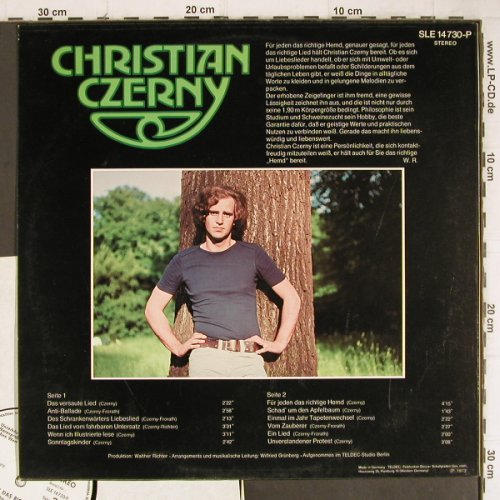 Czerny,Christian: Für jeden das richtige Hemd, Telefunken(SLE 14 730-P), D,whMuster, 1973 - LP - Y8973 - 5,00 Euro
