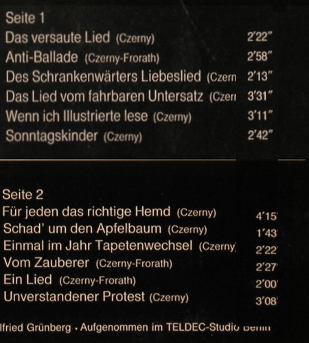 Czerny,Christian: Für jeden das richtige Hemd, Telefunken(SLE 14 730-P), D,whMuster, 1973 - LP - Y8973 - 5,00 Euro