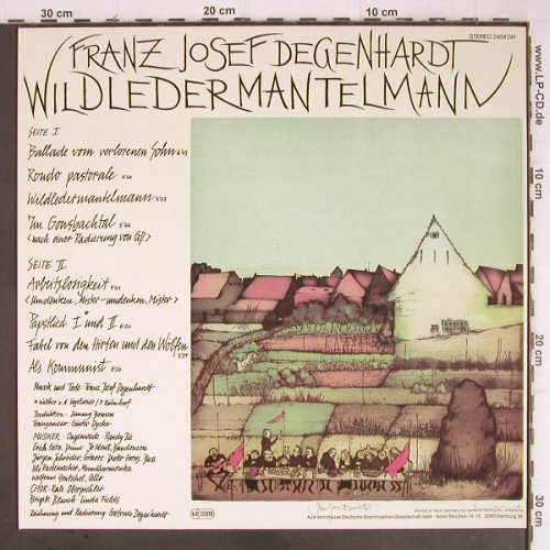 Degenhardt,Franz-Josef: Wildledermantelmann, Polydor (2459 241), D, 1977 Typ: LP Best.-Nr.: Y8980 Preis: 6,00 Euro