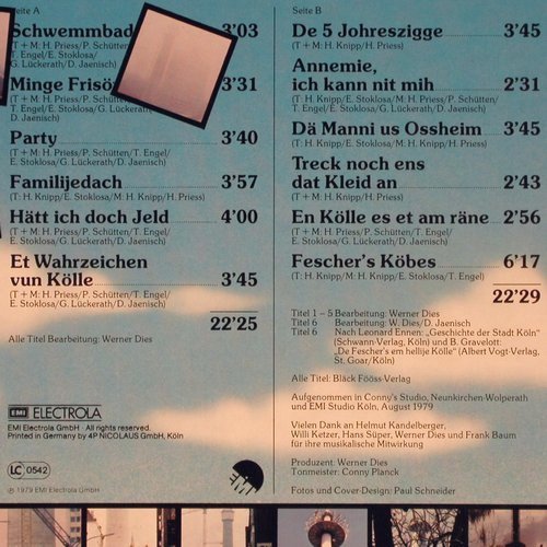 De Bläck Föss: Uns Johreszigge, Foc, EMI(066-45 763), D, 1979 - LP - Y8985 - 5,00 Euro