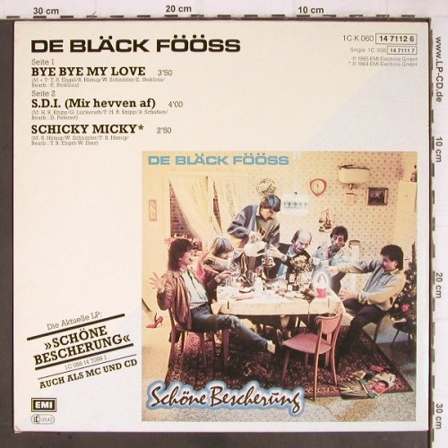 De Bläck Fööss: Bye Bye My Love +2, EMI (14 7112 6), D, 1985 Typ: 12" Best.-Nr.: Y8986 Preis: 4,00 Euro