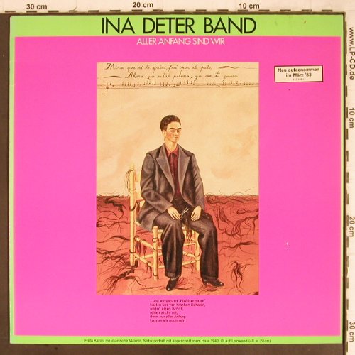 Deter Band,Ina: Aller Anfang sind wir, Fontana(812 398-1), D, 1983 - LP - Y8988 - 6,00 Euro
