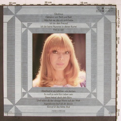 Ebstein,Katja: Glashaus, Ariola(201 062-365), D, 1980 - LP - Y9000 - 5,00 Euro