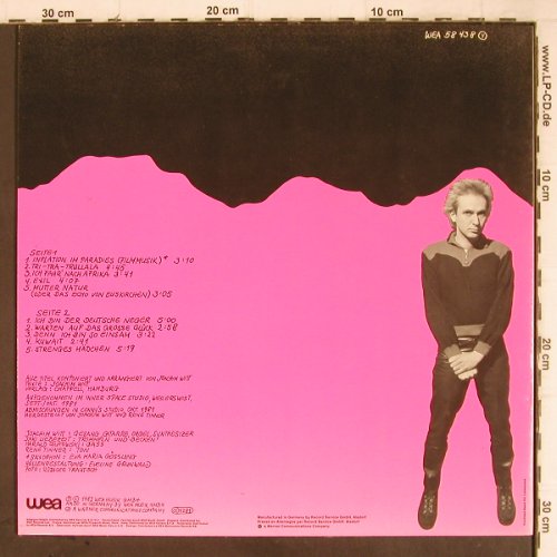 Witt,Joachim: Edelweiß, WEA (WEA 58 438), D, 1982 Typ: LP Best.-Nr.: Y9082 Preis: 7,50 Euro