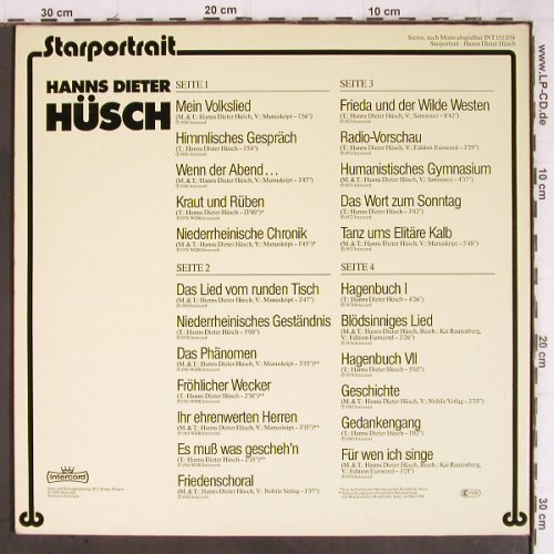 Hüsch,Hanns Dieter: Starportrait, Foc, Intercord (155.054), D, 1983 Typ: 2LP Best.-Nr.: Y9115 Preis: 9,00 Euro