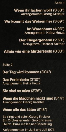 Kreisler,Georg: Allein wie eine Mutterseele, Intercord (26478-8), D, 1974 Typ: LP Best.-Nr.: Y9172 Preis: 20,00 Euro