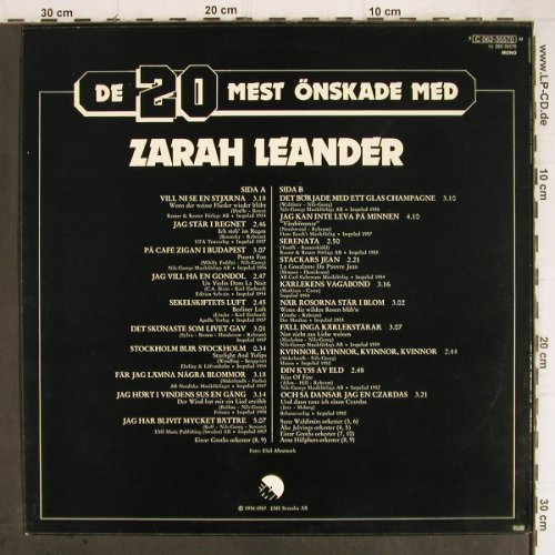 Leander,Zarah: De 20 mest önskade med, EMI (C 062-35570), S, 1978 Typ: LP Best.-Nr.: Y9185 Preis: 5,00 Euro