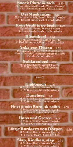 Lodders,Carla: Sing Plattdüütsch, HörZu (066-32 016), D, 1977 Typ: LP Best.-Nr.: Y9210 Preis: 6,00 Euro
