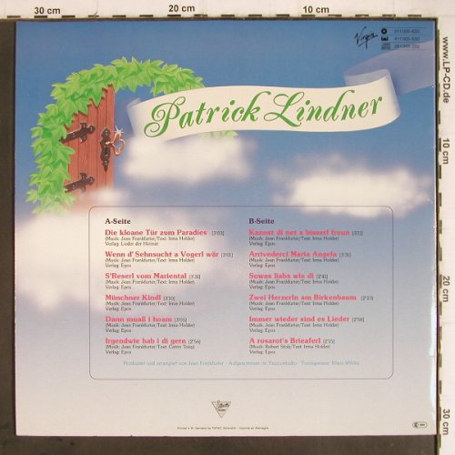 Lindner,Patrick: Die kloane Tür zum Paradies, Virgin (211 005-630), D, 1990 Typ: LP Best.-Nr.: Y9218 Preis: 5,00 Euro