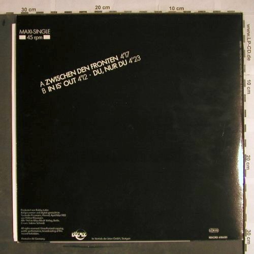 Lutter,Robby & Anne Haigis: Zwischen den Fronten+2, Record/Jeton (4186081), D, 1985 Typ: 12" Best.-Nr.: Y9267 Preis: 1,00 Euro
