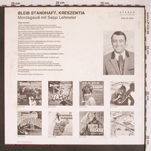 Lehmeier,Sepp: Bleib standhaft Kreszentia, m-/vg+, Starlet(STA LP 7078), D,  - LP - Y9271 - 4,00 Euro