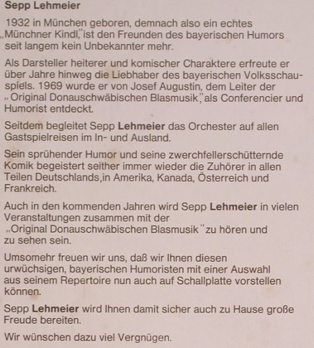 Lehmeier,Sepp: Bleib standhaft Kreszentia, m-/vg+, Starlet(STA LP 7078), D,  - LP - Y9271 - 4,00 Euro