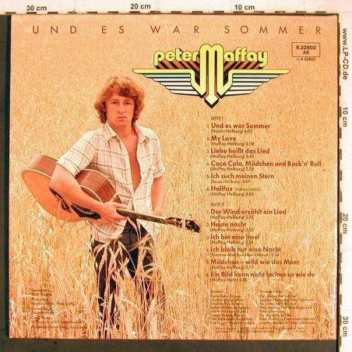 Maffay,Peter: Und es war Sommer,Foc, Telefunken(6.22602 AS), D, m /vg+, 1976 - LP - Y9278 - 5,00 Euro