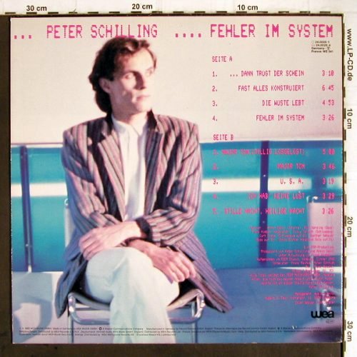 Schilling,Peter: Fehler im System, WEA (24.0026-1), D, 1982 Typ: LP Best.-Nr.: Y9282 Preis: 5,00 Euro