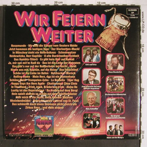 V.A.Wir Feiern Weiter: Luftw.MusikKorps...Org.Schwartzw.M., Telefunken (6.28489 DP), D, Foc, 1978 Typ: 2LP Best.-Nr.: Y9308 Preis: 4,00 Euro