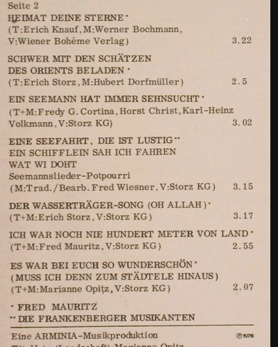 Mauritz,Fred: Bin ein fahrender Gesell', signiert, Arminia(SRI 5020), D,  - LP - Y9324 - 5,00 Euro