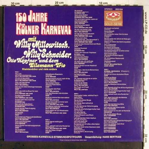 Millowitsch,Willy & Willy Schneider: 150 Jahre Kölner Karneval,Foc, Karussell, Ri(2652 034), D (1965),  - 2LP - Y9327 - 5,00 Euro