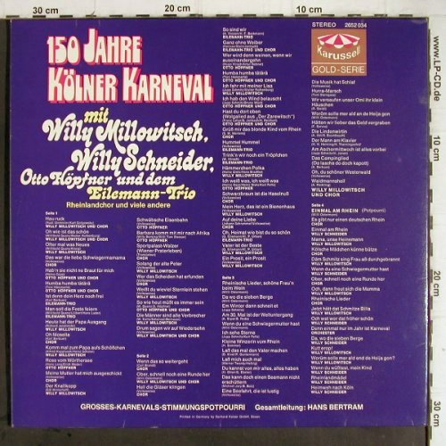 Millowitsch,Willy & Willy Schneider: 150 Jahre Kölner Karneval,Foc, Karussell, Ri(2652 034), D Muster, 1965 - 2LP - Y9330 - 5,00 Euro