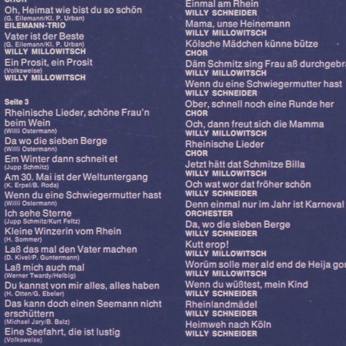 Millowitsch,Willy & Willy Schneider: 150 Jahre Kölner Karneval,Foc, Karussell, Ri(2652 034), D Muster, 1965 - 2LP - Y9330 - 5,00 Euro