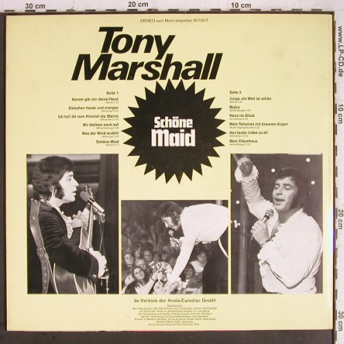 Marshall,Tony: Schöne Maid, Ariola(85 729 IT), D,  - LP - Y9332 - 5,00 Euro