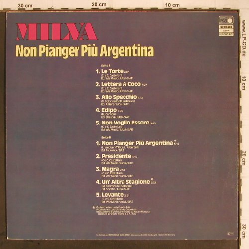 Milva: Non Pianger Piu Argentina, Metronome(0060.081), D, 1977 - LP - Y9337 - 6,00 Euro