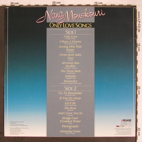Mouskouri,Nana: Only Love Songs, Arcade Trent(ADEH 204), NL, 1986 - LP - Y9359 - 5,00 Euro