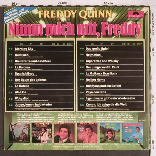 Quinn,Freddy: Nimm mich mit,Freddy, Polydor(2475 618), D,  - LP - Y9394 - 5,00 Euro