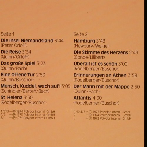 Quinn,Freddy: Die Insel Niemandsland, Polydor(2413 502), D,  - LP - Y9401 - 5,00 Euro