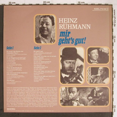 Rühmann,Heinz: Mir Geht's Gut, HörZu Emi(HZEL 714 M), D, 1973 - LP - Y9406 - 5,00 Euro