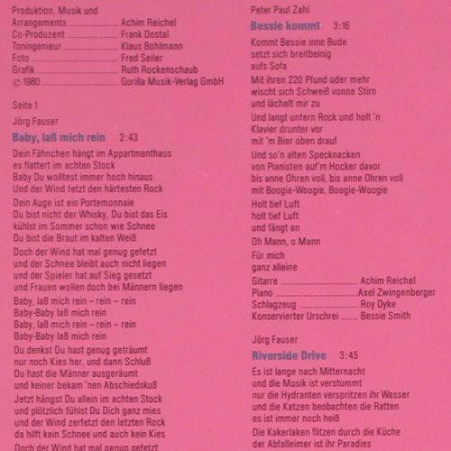 Reichel,Achim: Ungeschminkt, Ahorn(6.24270 AP), D, 1980 - LP - Y9411 - 6,00 Euro