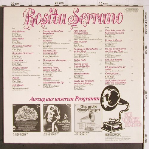 Serrano,Rosita: Roter Mohn(chilenische Nachtigall), EMI (C 178-31597/98), D, Foc Typ: 2LP Best.-Nr.: Y9441 Preis: 9,00 Euro