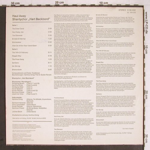 Shanty-Chor Hart Backbord: Haul Away, Amiga (8 56 032), DDR, 1984 Typ: LP Best.-Nr.: Y9447 Preis: 7,50 Euro