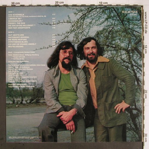 Schobert & Black: Gut geht's uns, Musterplatte, Telefunken (SLE 14 752-P), D, 1974 Typ: LP Best.-Nr.: Y9448 Preis: 7,50 Euro