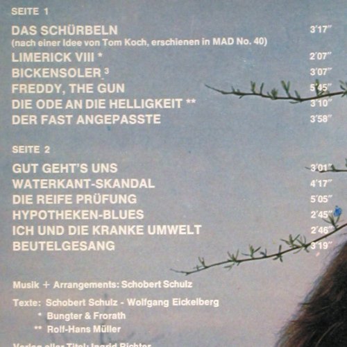 Schobert & Black: Gut geht's uns, Musterplatte, Telefunken (SLE 14 752-P), D, 1974 Typ: LP Best.-Nr.: Y9448 Preis: 7,50 Euro