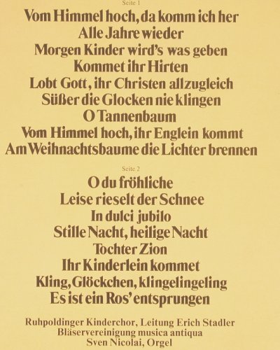 Ruhpoldinger Kinderchor: Bergweihnacht, Ltg.: Erich Stadler, Europa(E 1058), D, 1975 - LP - Y9449 - 6,00 Euro