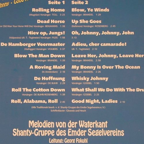 Shanty-Gruppe d. Emder Segelvereins: Wind, Wellen und Wolken (1973), Teldec (6.25814 AF), D, 1984 Typ: LP Best.-Nr.: Y9456 Preis: 7,50 Euro