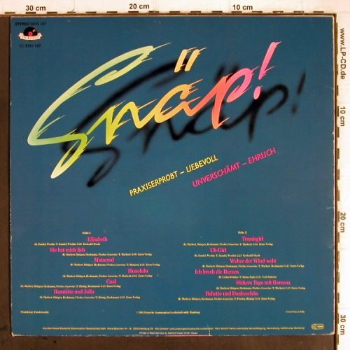 Snäp: Same, + Foto (NDW), Polydor (2372 157), D, 1982 Typ: LP Best.-Nr.: Y9460 Preis: 5,00 Euro