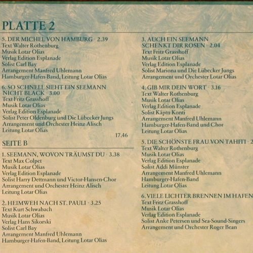 V.A.Das Meer singt eine Melodie: Die schön.Seemannsl.u.Hafensongs, Lotar Olias Coll.(Esplanade 1005), D, Foc,  - 2LP - Y9500 - 9,00 Euro