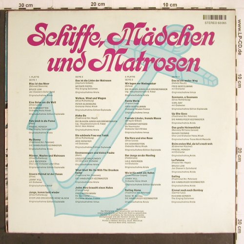 V.A.Schiffe,Mädchen und Matrosen: Bruce Low... Richard Germer,Foc, Marcato (63 065), D, 29 Tr. Typ: 2LP Best.-Nr.: Y9568 Preis: 7,50 Euro