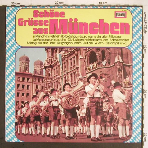 V.A.Schöne Grüsse aus München: Rita Fendt, Peter Steiner...28 Tr., Europa (E 1021), D, 1974 Typ: LP Best.-Nr.: Y9576 Preis: 5,00 Euro