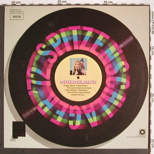 V.A.Spitzenschlager'72: Oliver Bendt... Peter Orloff, Decca Club Sonderauflage (28 308-5), D, m-/vg+, 1972 Typ: LP Best.-Nr.: Y9580 Preis: 5,00 Euro
