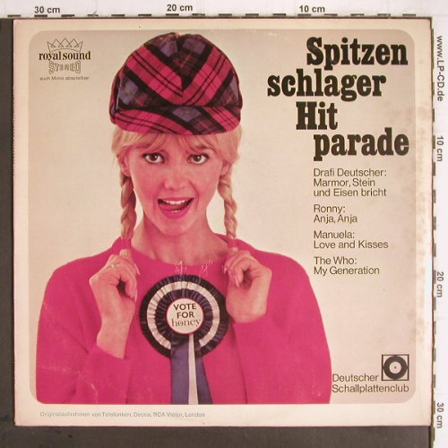 V.A.Spitzenschlager Hitparade 1966: Ronny, Who...Knickerbockers, 16Tr., DSC (H 204), D, vg+/vg+, 1966 Typ: LP Best.-Nr.: Y9587 Preis: 5,00 Euro