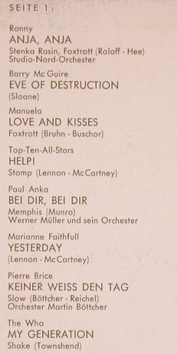 V.A.Spitzenschlager Hitparade 1966: Ronny, Who...Knickerbockers, 16Tr., DSC (H 204), D, vg+/vg+, 1966 Typ: LP Best.-Nr.: Y9587 Preis: 5,00 Euro