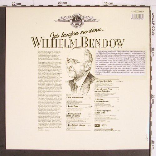 Bendow,Wilhelm: Wo Laufen Sie Denn..., m-/vg+,stoc, EMI (156298 1 M), NL Typ: LP Best.-Nr.: Y9626 Preis: 4,00 Euro