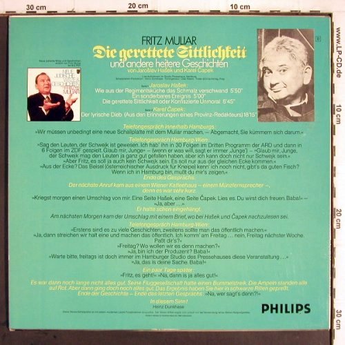 Muliar,Fritz: Die gerettete Sittlichkeit, Live HH, Philips(6305 135), D, stoc,  - LP - Y9632 - 9,00 Euro