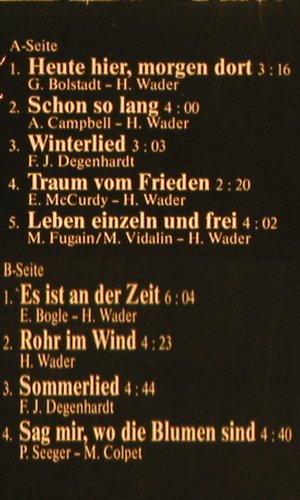 Wader,Hannes: Das es nicht bleibt wie es war,Live, Pläne, m-/vg+,2xFotos (88 291), D,stoc,woc, 1982 Typ: LP Best.-Nr.: Y9636 Preis: 6,00 Euro