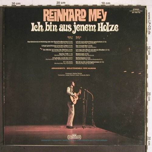 Mey,Reinhard: Ich bin aus jenem Holze, stoc, Intercord(28 755-7U), D,  - LP - Y9638 - 5,00 Euro