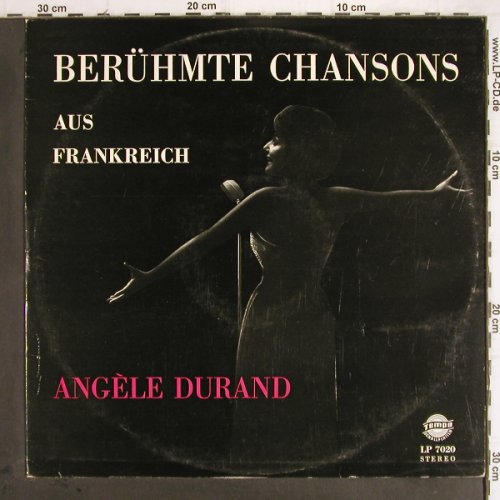 Durand,Angele: Berühmte Chansons aus Frankreich, Tempo(LP 7020), D, m-/vg+,  - LP - Y9650 - 10,00 Euro