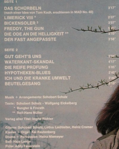 Schobert & Black: Gut geht's uns, Telefunken (SLE 14 752-P), D, 1974 Typ: LP Best.-Nr.: Y9707 Preis: 7,50 Euro